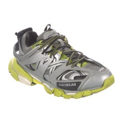 Balenciaga Mesh Nylon Silver Green Mens Track Sneakers