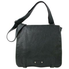 Balenciaga Messenger Reporter City Arena Flap Utility 870756 Black Leather Cross