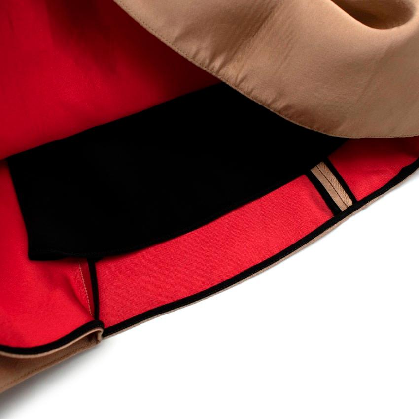 Women's Balenciaga Metallic Beige Silk-Blend Satin A-Line Skirt For Sale