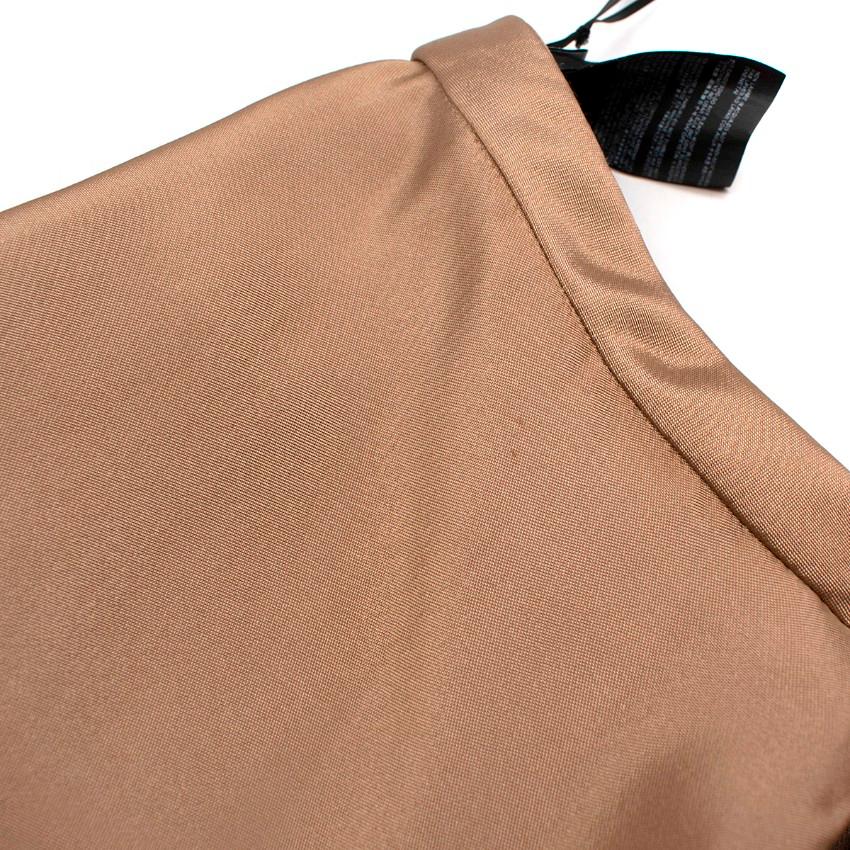 Balenciaga Metallic Beige Silk-Blend Satin A-Line Skirt For Sale 1