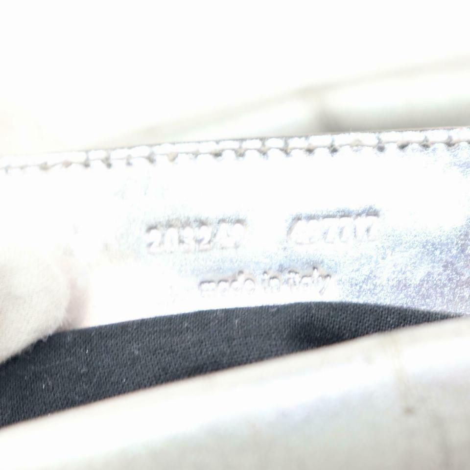 Balenciaga Metallic Bowler 870315 Silver Leather Satchel 6