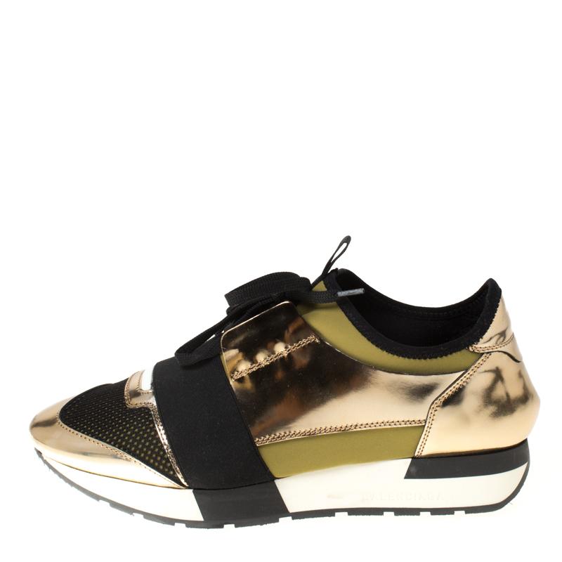 balenciaga race runner gold