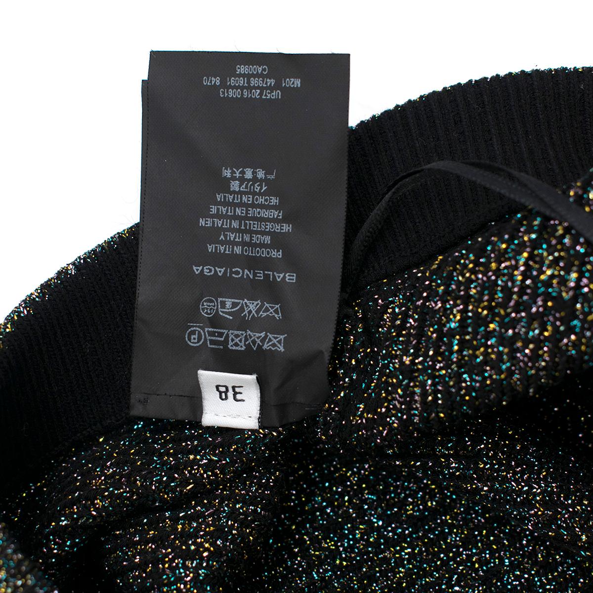 Balenciaga Metallic Knit Cropped Sweater and Skirt Set Size: S 1
