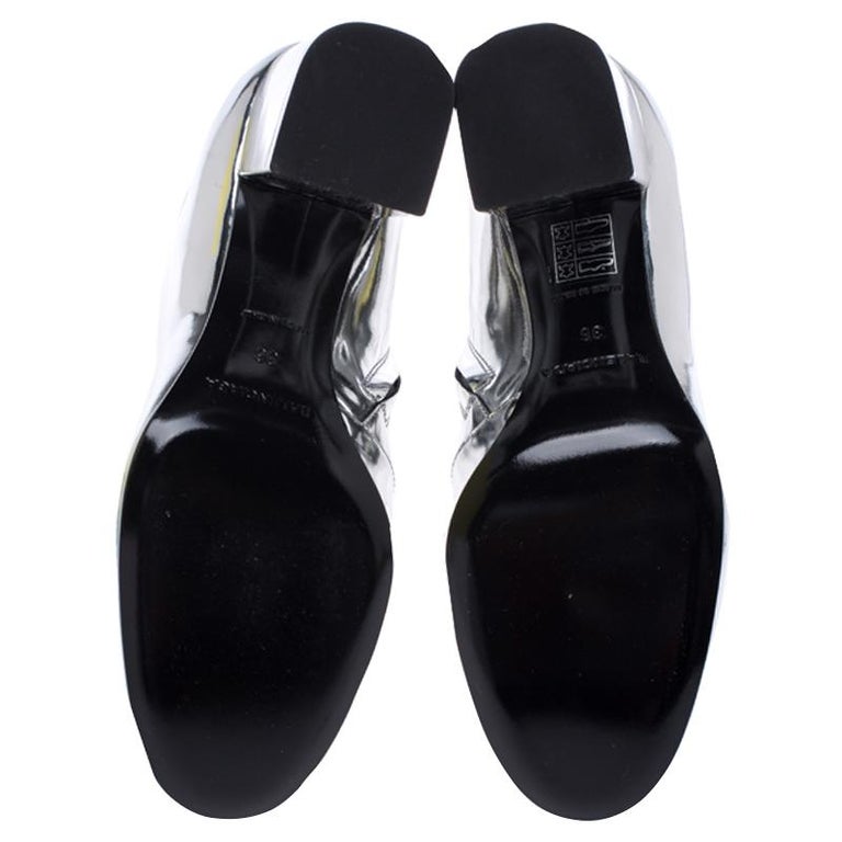 balenciaga silver boots