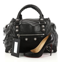 Balenciaga Midday Giant Studs Handbag Leather
