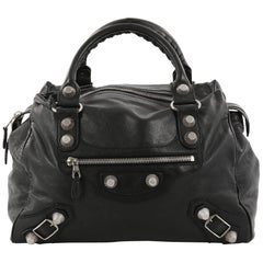 Balenciaga Midday Giant Studs Handbag Leather