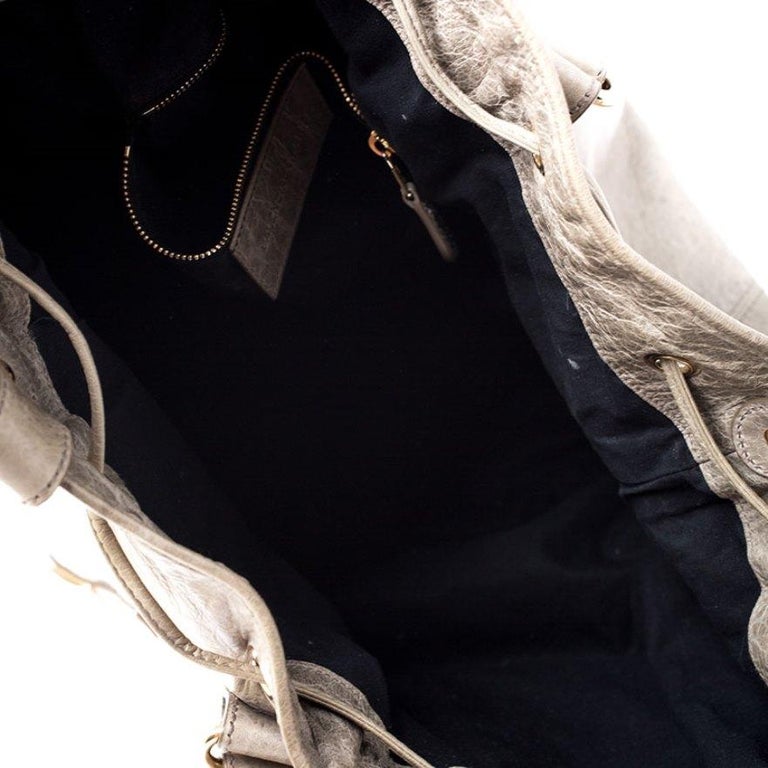 Balenciaga Militaire Leather GGH 21 Pompon Hobo at 1stDibs