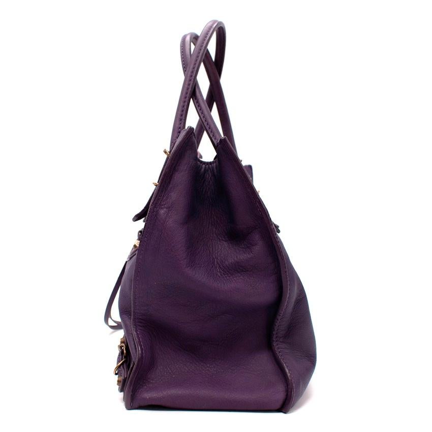 balenciaga bag purple leather