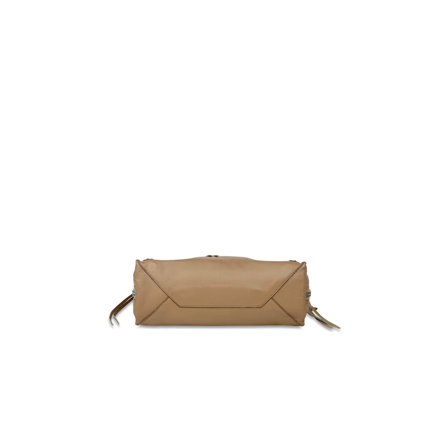 Brown Balenciaga Mini Papier A6 Zip Around Bag