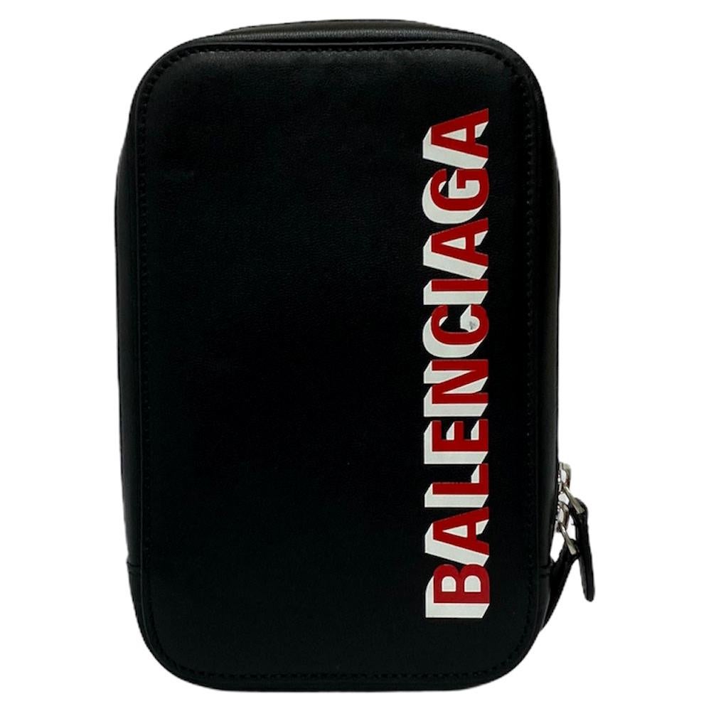 Balenciaga Mini Unisex Shoulder Bag with Red Print