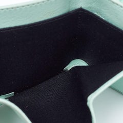 Balenciaga Mint Green Leather Mini Papier Wallet