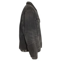 Balenciaga Mirror Denim Jacket in Dark Grey Cotton