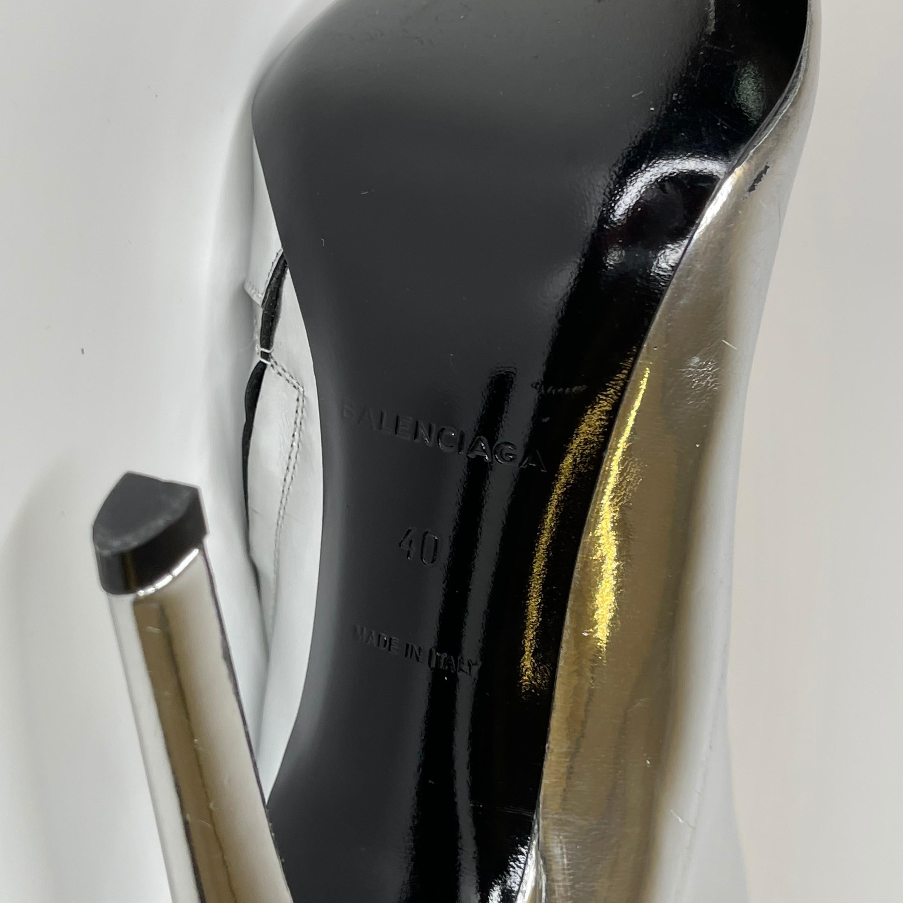 Women's Balenciaga Mirrored Stiletto Ankle Bootie (40 EU) 482095