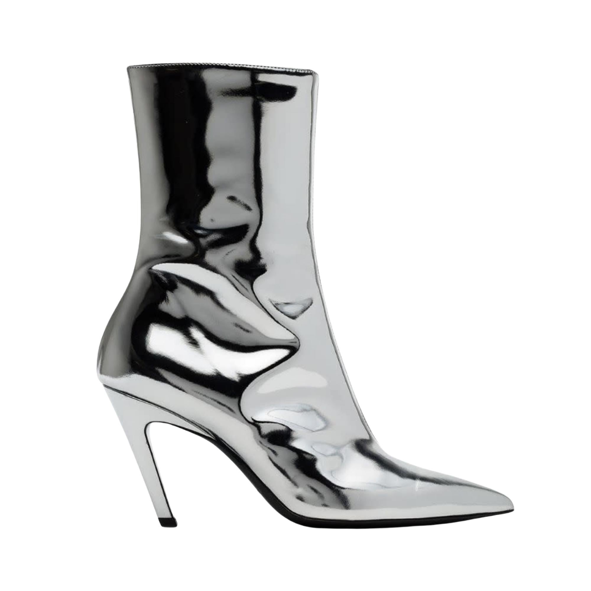 Balenciaga Mirrored Stiletto Ankle Bootie (40 EU) 482095