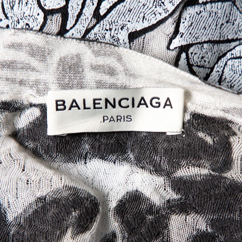 Balenciaga Chaqueta de punto monocromática con botones delanteros S Gris