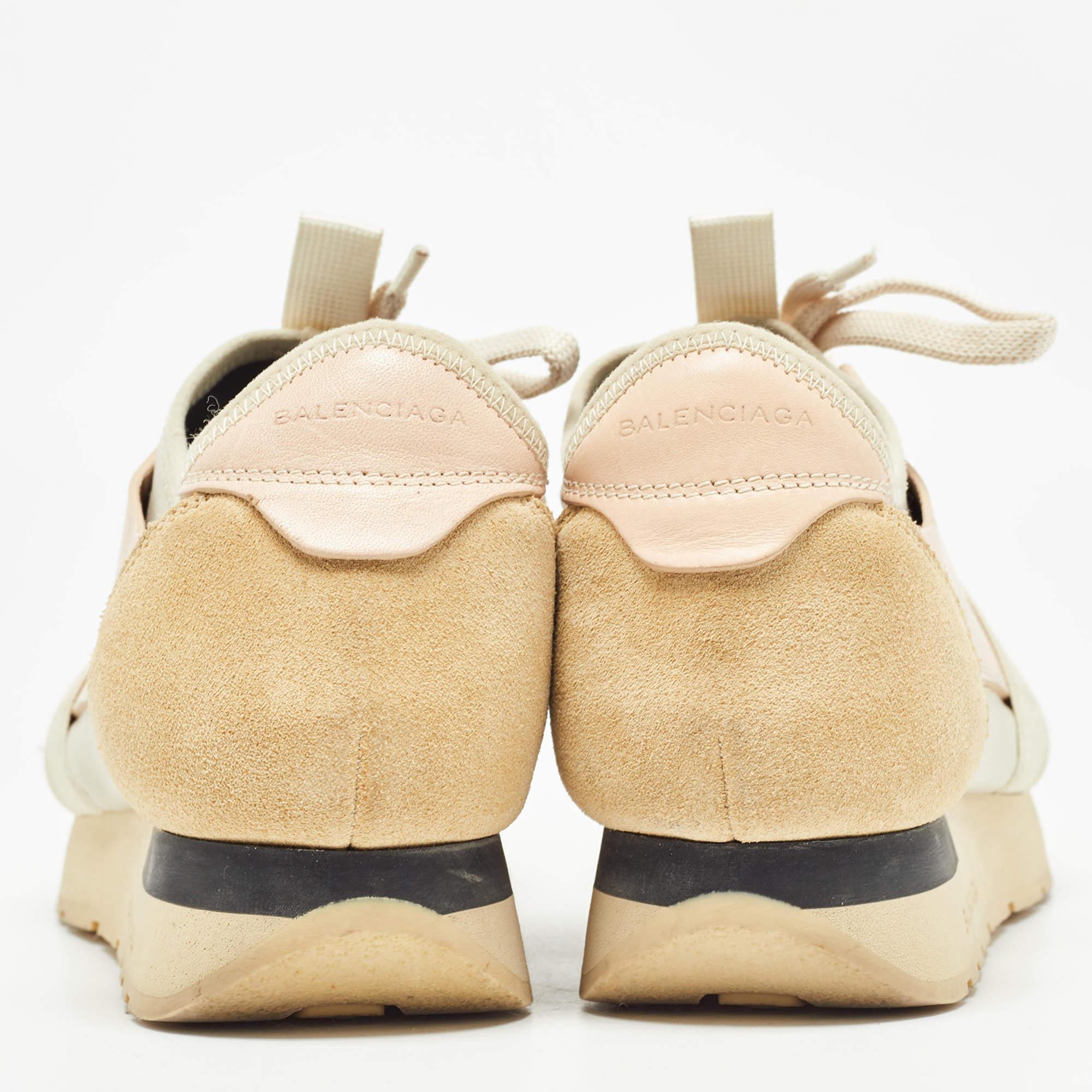 Baskets de course Balenciaga en maille et cuir multicolore, taille 36 Pour femmes en vente