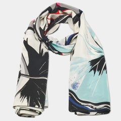 Balenciaga Multicolor Abstract Printed Silk Scarf
