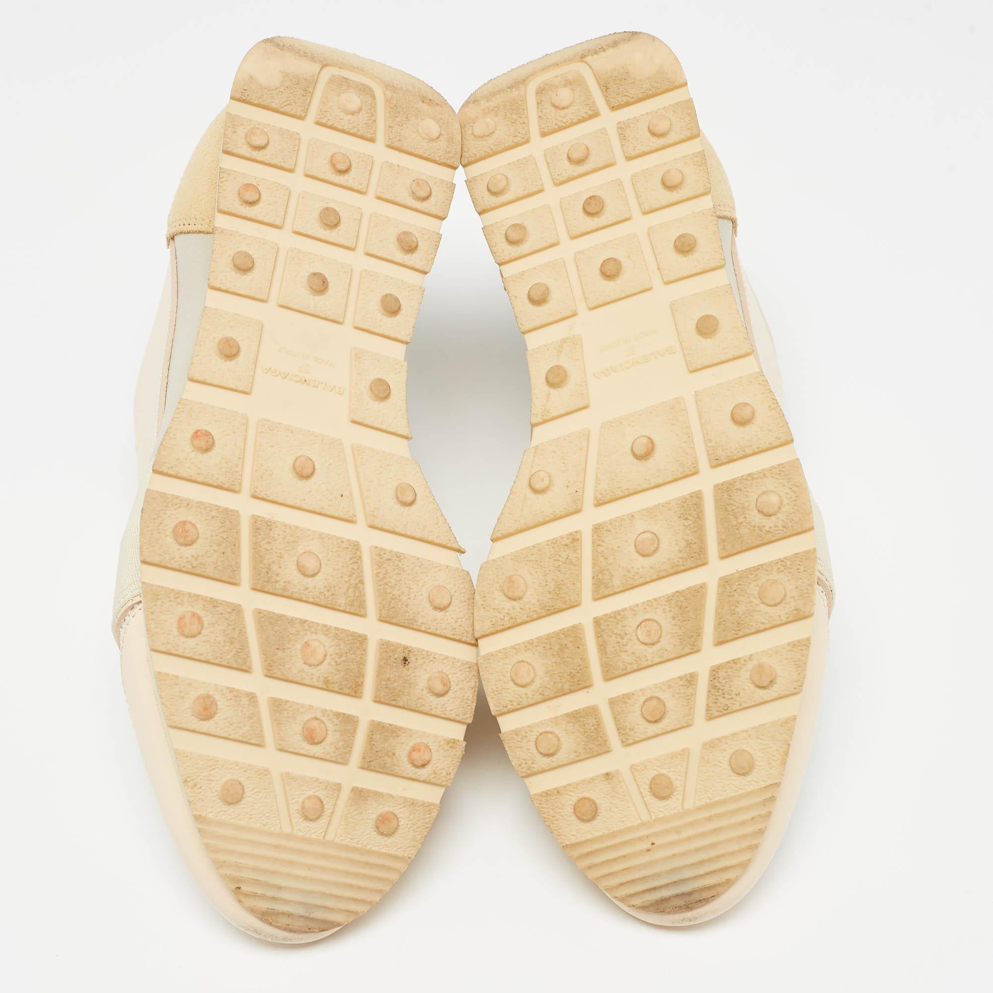 Baskets de course Balenciaga en cuir et tissu multicolore taille 37 en vente 1
