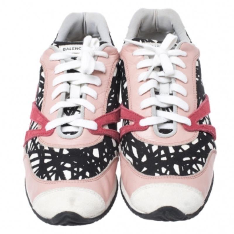 Baskets Balenciaga multicolores en tissu/cuir et daim, taille 38 en vente 1