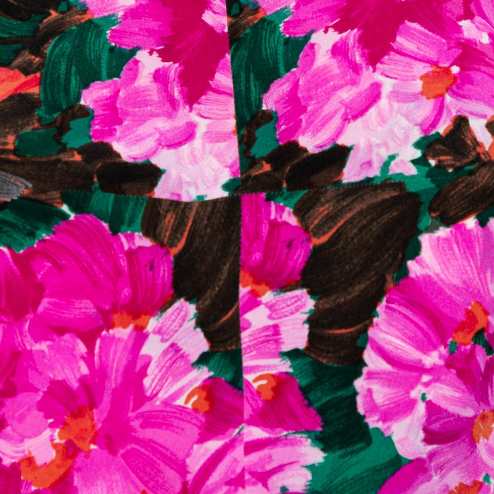 Balenciaga Multicolor Floral Printed Silk Sleeveless Top M 1