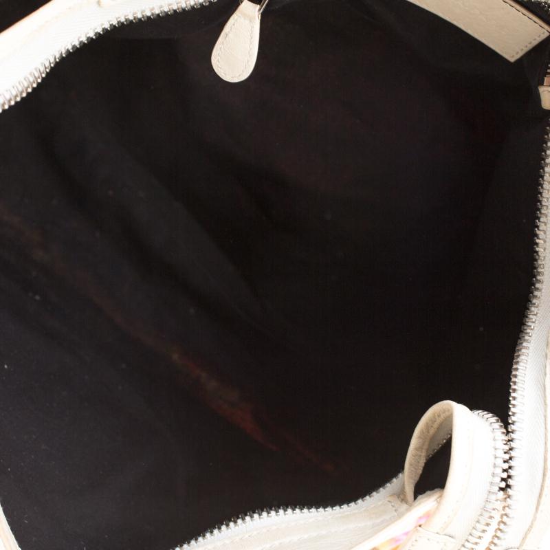 GSH City Tragetasche aus Satin und Leder mit mehrfarbigem Blumenmuster von Balenciaga 6
