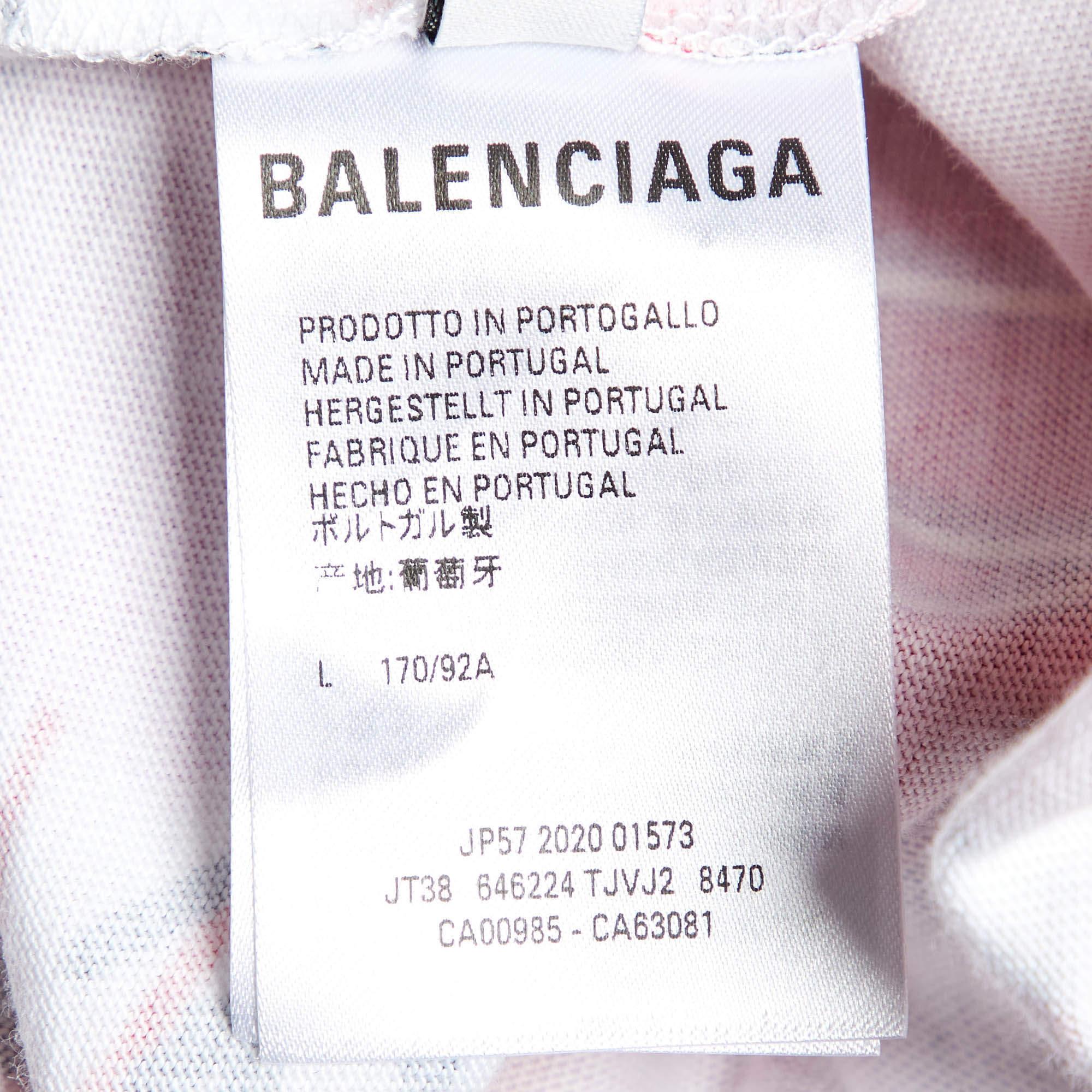 Balenciaga Multicolor Graphic Print Knit Top and Leggings Set XL 1