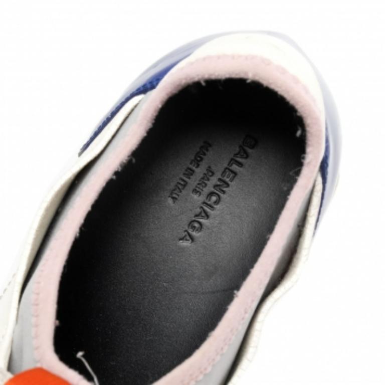 Balenciaga Piel Multicolor Y Malla Race Runner Low Top Sneakers Talla 37 Beige en venta