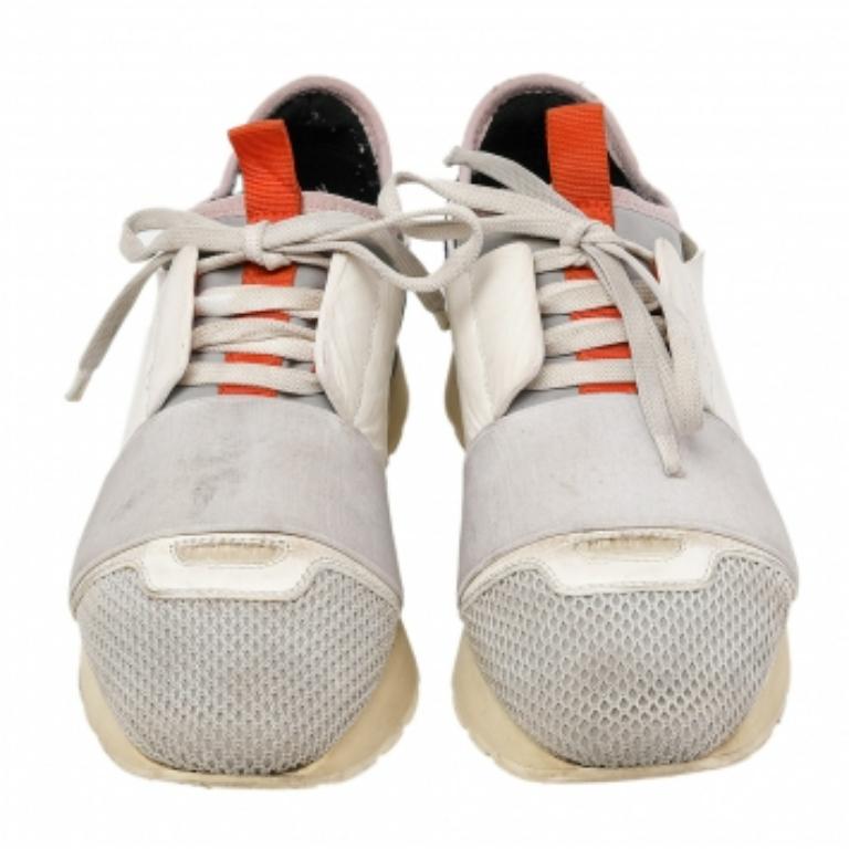 Balenciaga Piel Multicolor Y Malla Race Runner Low Top Sneakers Talla 37 en venta 1