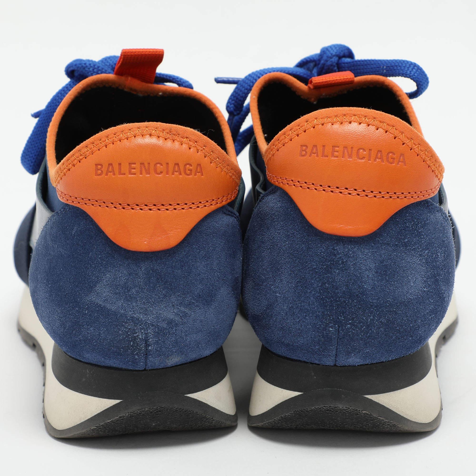  Baskets basses de course Balenciaga en cuir et maille multicolore, taille 38 Pour femmes 