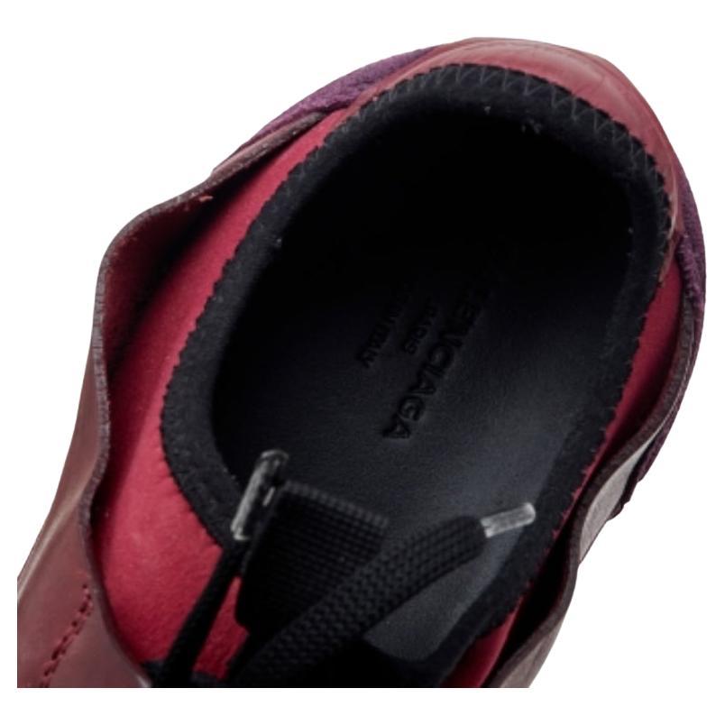 Women's Balenciaga Multicolor Leather And Mesh Race Runner Low Top Sneakers Size 40 For Sale