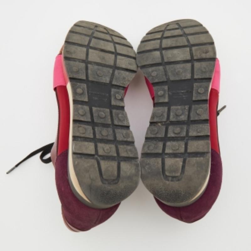 Balenciaga Piel Multicolor Y Malla Race Runner Low Top Sneakers Talla 40 en venta 2