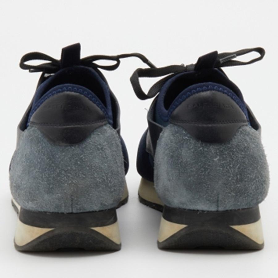 Balenciaga Multicolor Leather and Mesh Race Runner Low Top Sneakers Size 42 For Sale 3