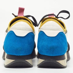 Balenciaga Multicolor Leather and Mesh Race Runner Sneakers