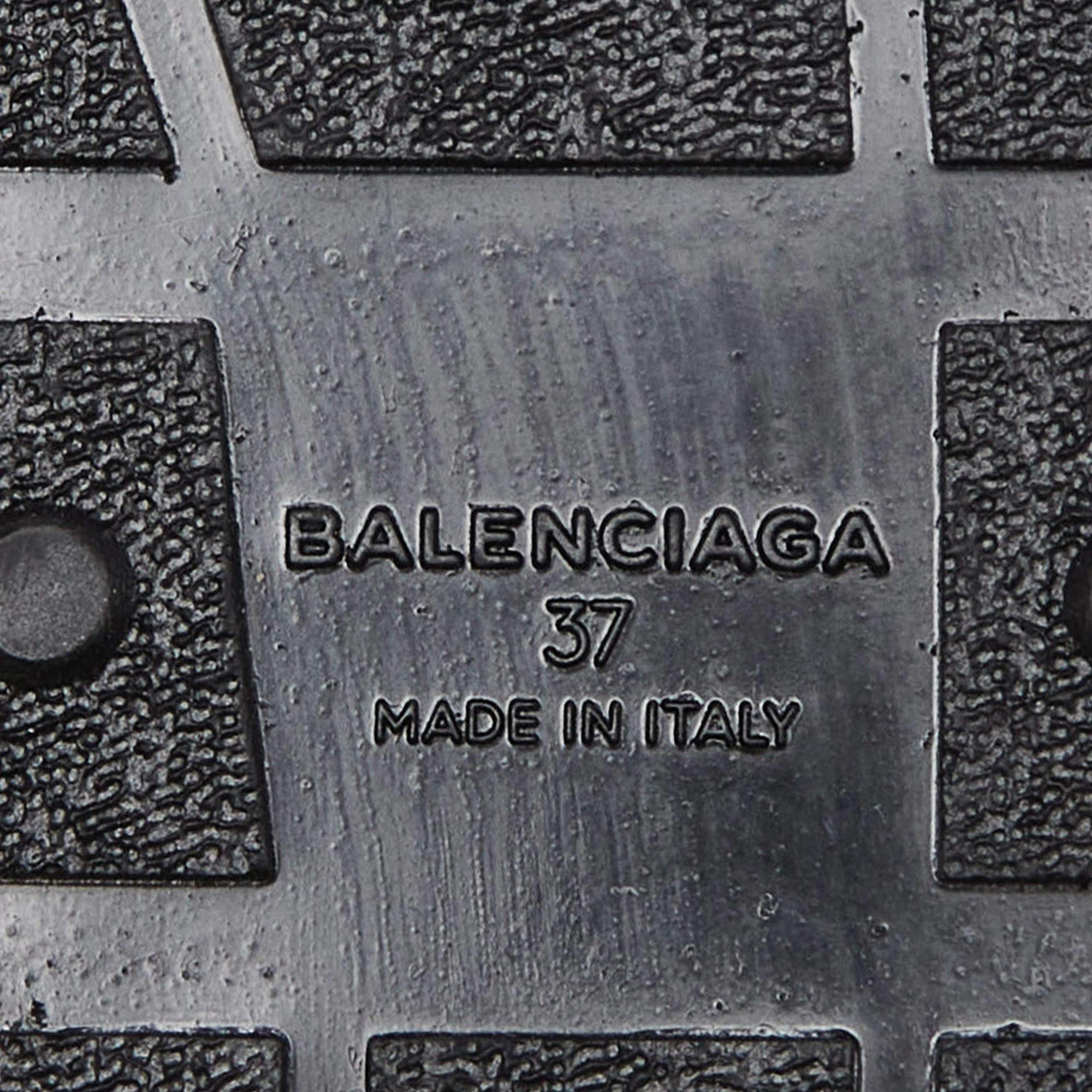 Balenciaga - Baskets de course en cuir et maille multicolores, taille 37 en vente 4