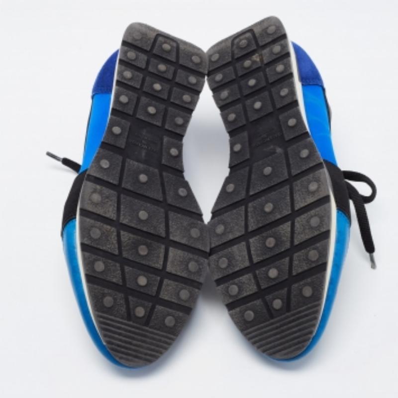 Balenciaga Cuir et cuir multicolore  Mesh Race Runner Sneakers Size 38 en vente 1