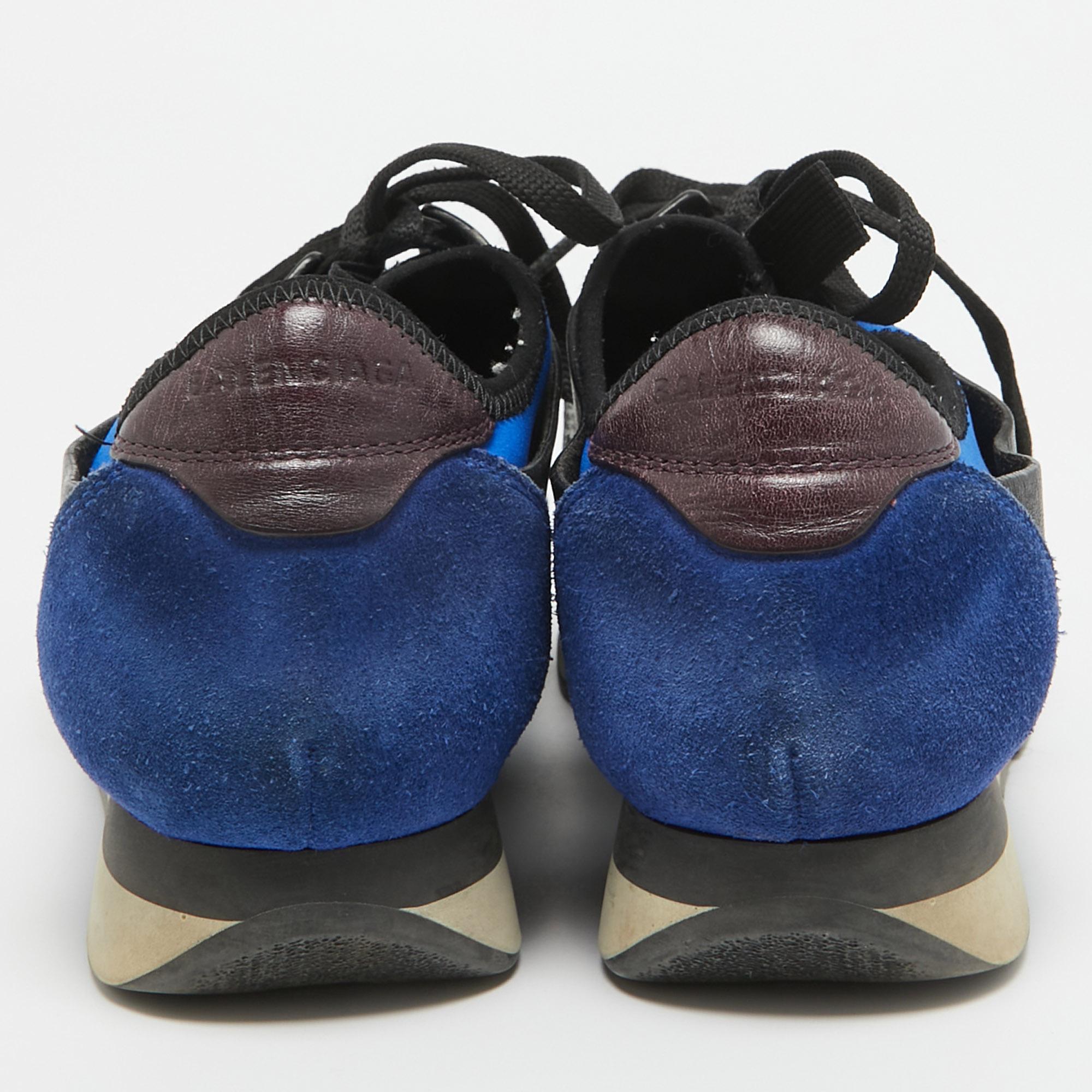 Balenciaga - Baskets de course en cuir et maille multicolores, taille 39 Pour femmes en vente