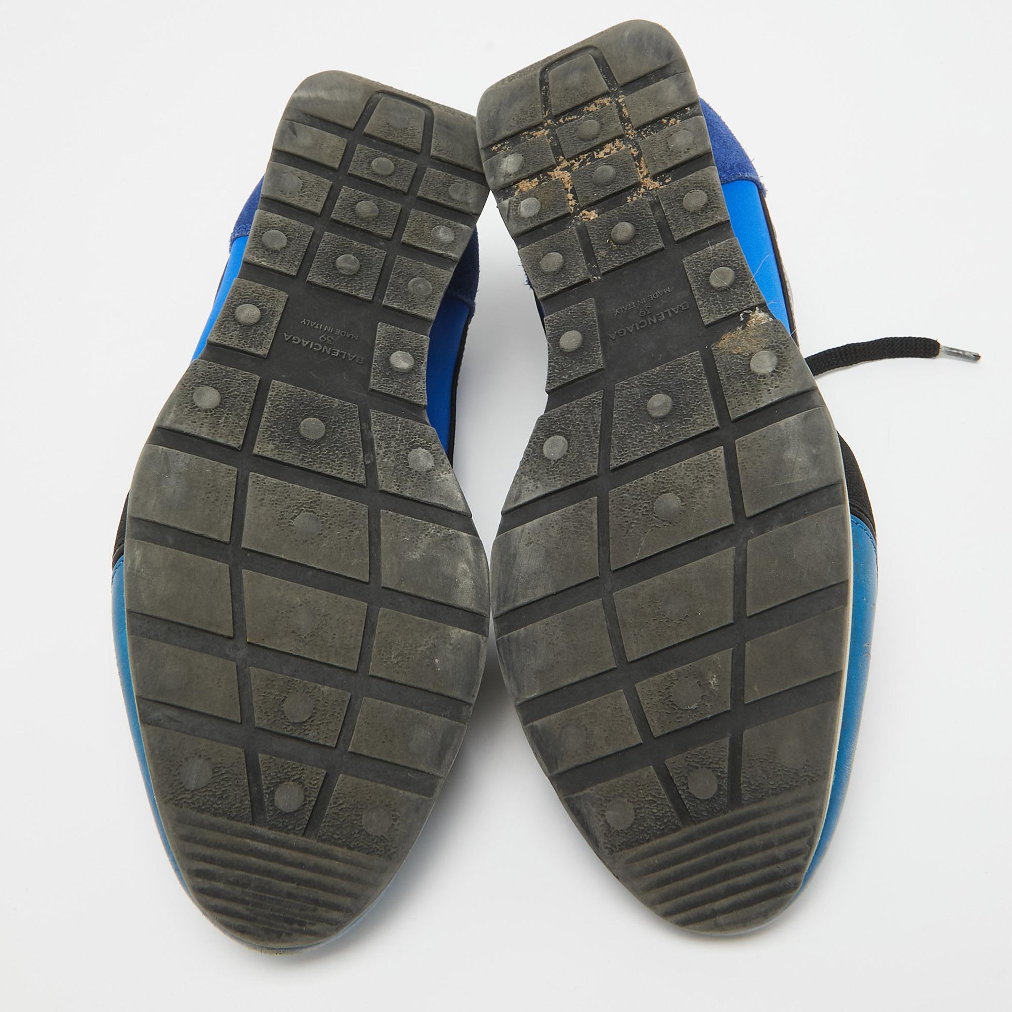 Balenciaga - Baskets de course en cuir et maille multicolores, taille 39 en vente 1
