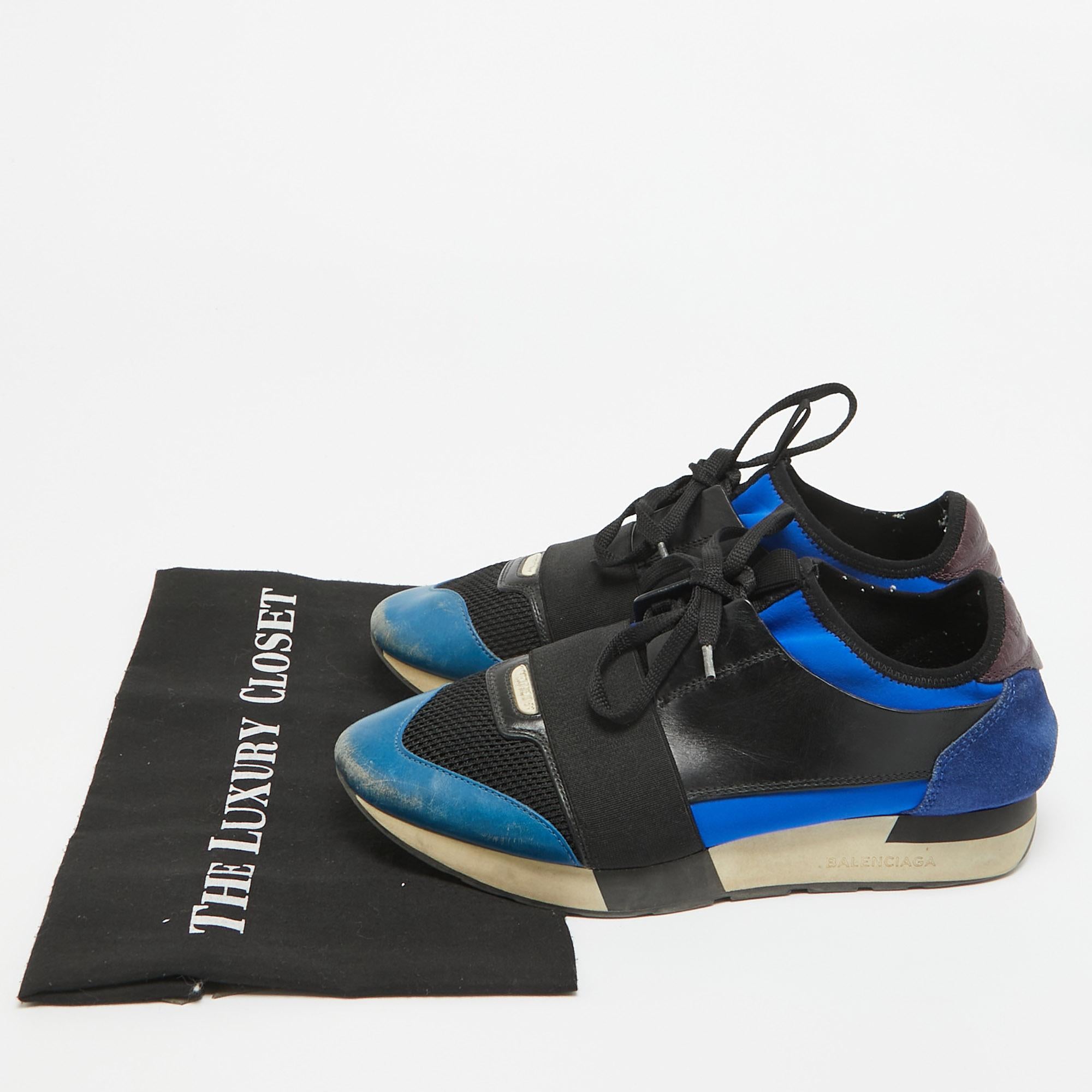 Balenciaga Zapatillas Race Runner Piel y Malla Multicolor Talla 39 en venta 4