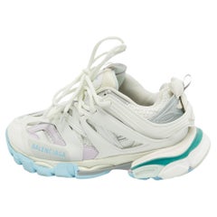 Balenciaga Multicolor Leather and Mesh Track Sneakers Size 36