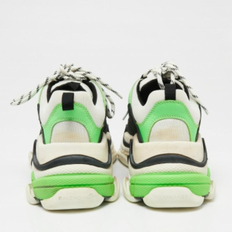 Balenciaga Multicolor Leather And Mesh Triple S Clear Sneakers Size 39 For Sale 2