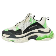 Balenciaga Multicolor Leather And Mesh Triple S Clear Sneakers Size 39