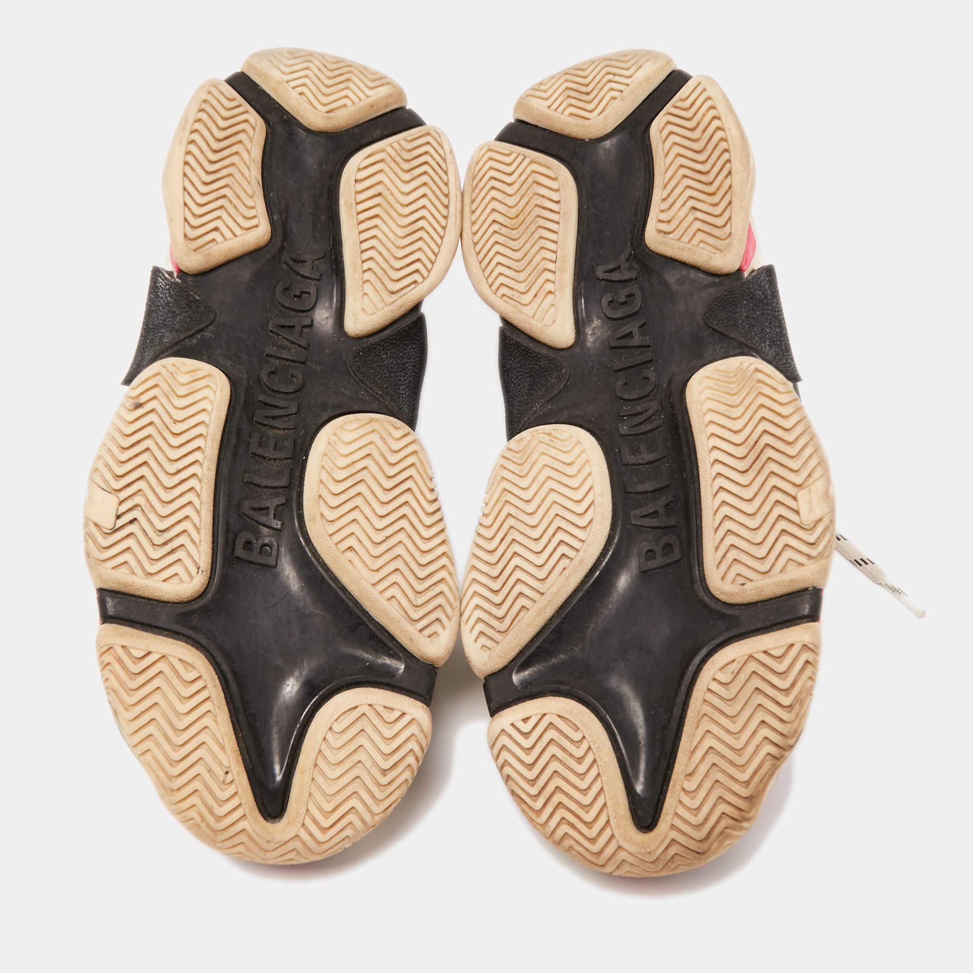Women's Balenciaga Multicolor Leather and Mesh Triple S Sneakers 39
