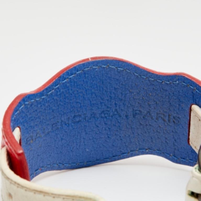 Balenciaga Multicolor Leather Arena Classic Bracelet For Sale 1