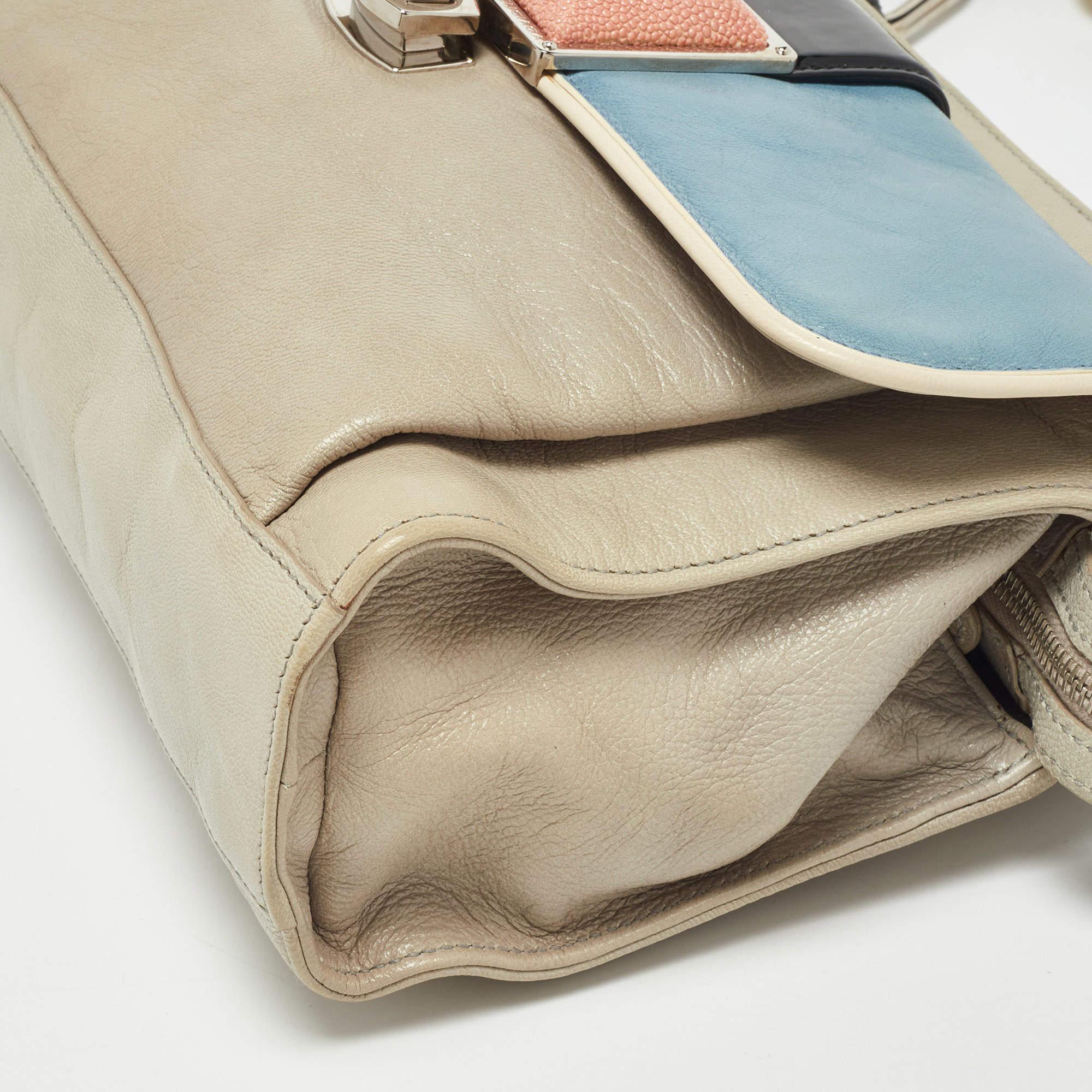 Balenciaga Multicolor Leather Cherche Midi Shoulder Bag For Sale 8