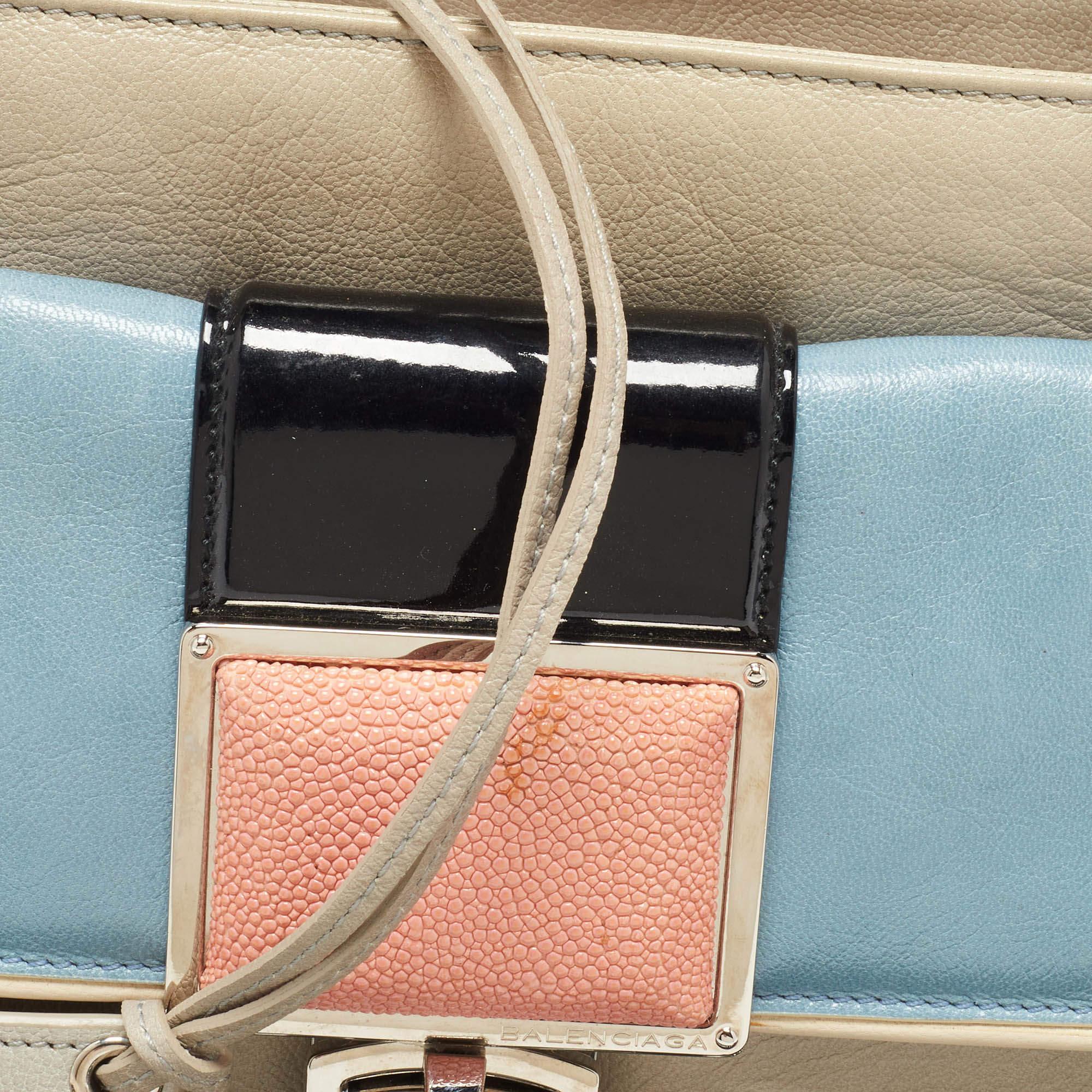 Balenciaga Multicolor Leather Cherche Midi Shoulder Bag For Sale 4