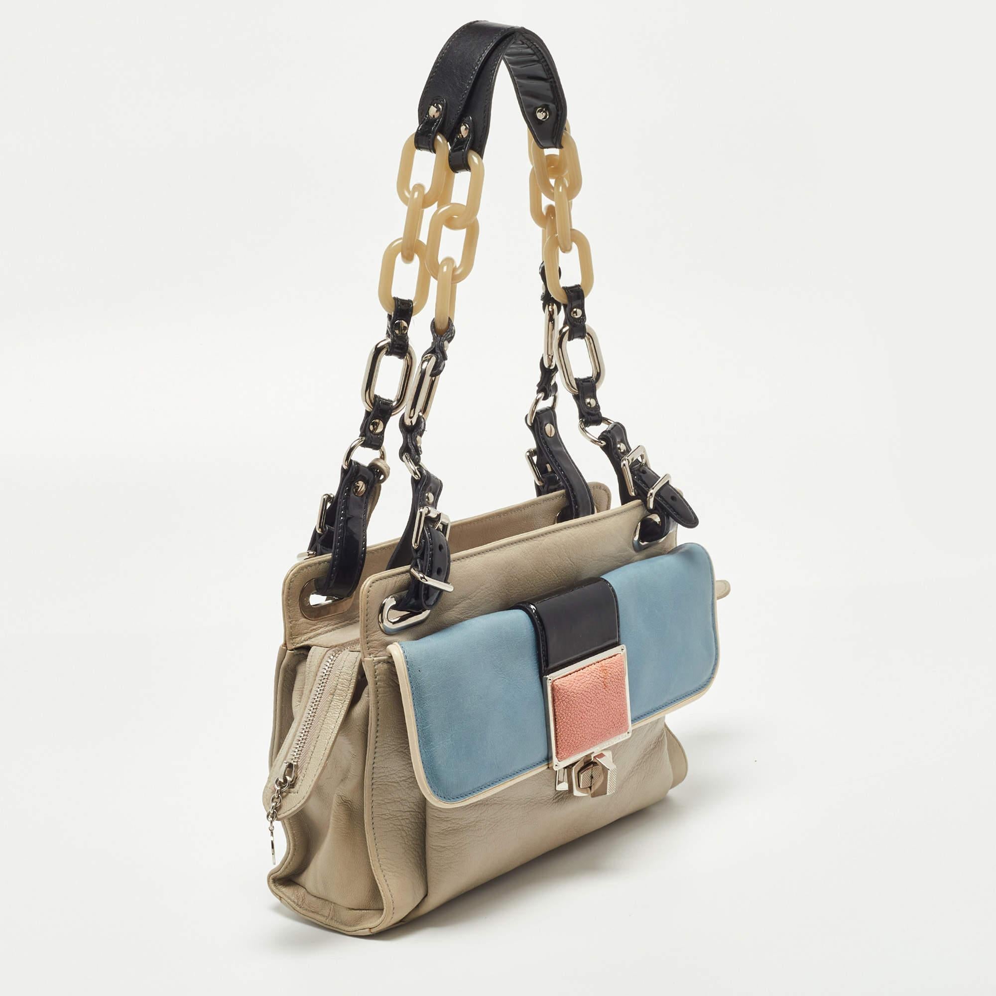 Balenciaga Multicolor Leather Cherche Midi Shoulder Bag For Sale 5