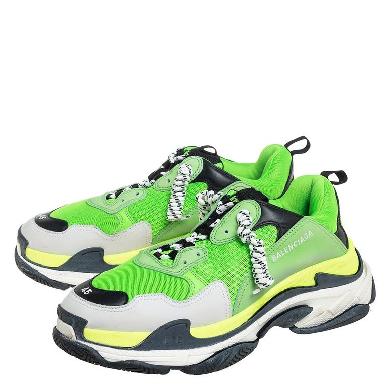 Balenciaga Multicolor Leather, Mesh Triple S Clear Sneakers Size 45 at  1stDibs