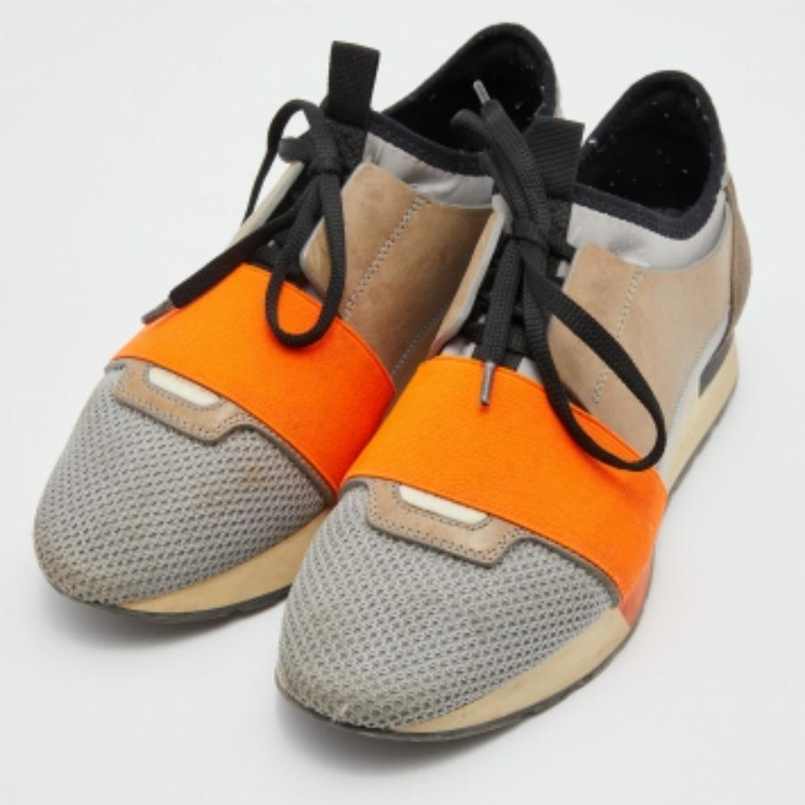 Baskets de course Balenciaga multicolores en cuir, daim et maille, taille 37 en vente 2