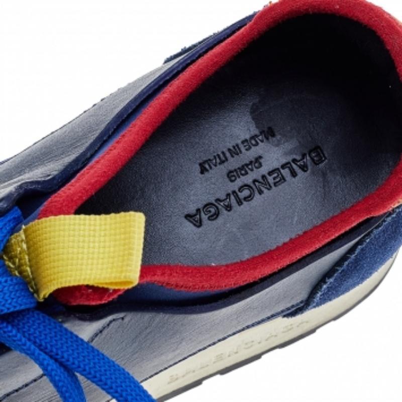 Baskets de course Balenciaga en maille et cuir multicolore, taille 35 1