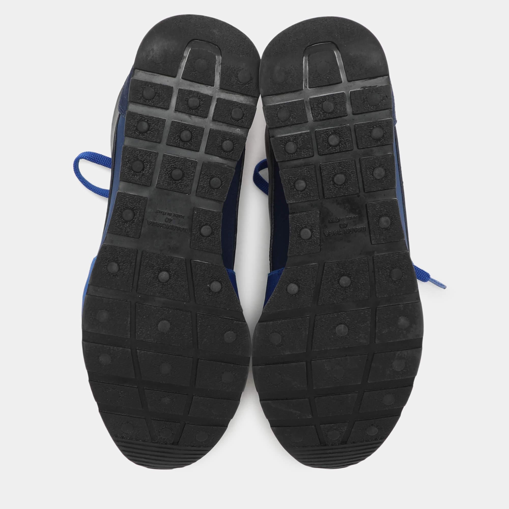 Baskets de course Balenciaga en maille et cuir multicolore, taille 40 en vente 1